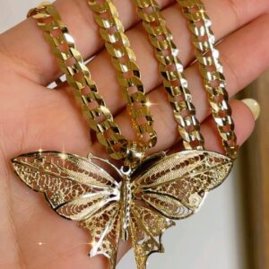 Chain with 10K Butterfly Pendant